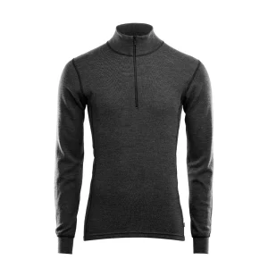 Aclima - Warmwool 200g Mock Neck Herren Wollpullover // Grau / Schwarz