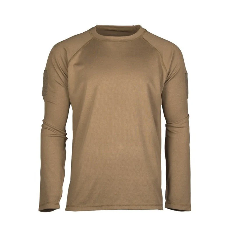 Mil-Tec - Tactical Quick Dry Langarm-T-Shirt // Dunkler Sand / Coyote