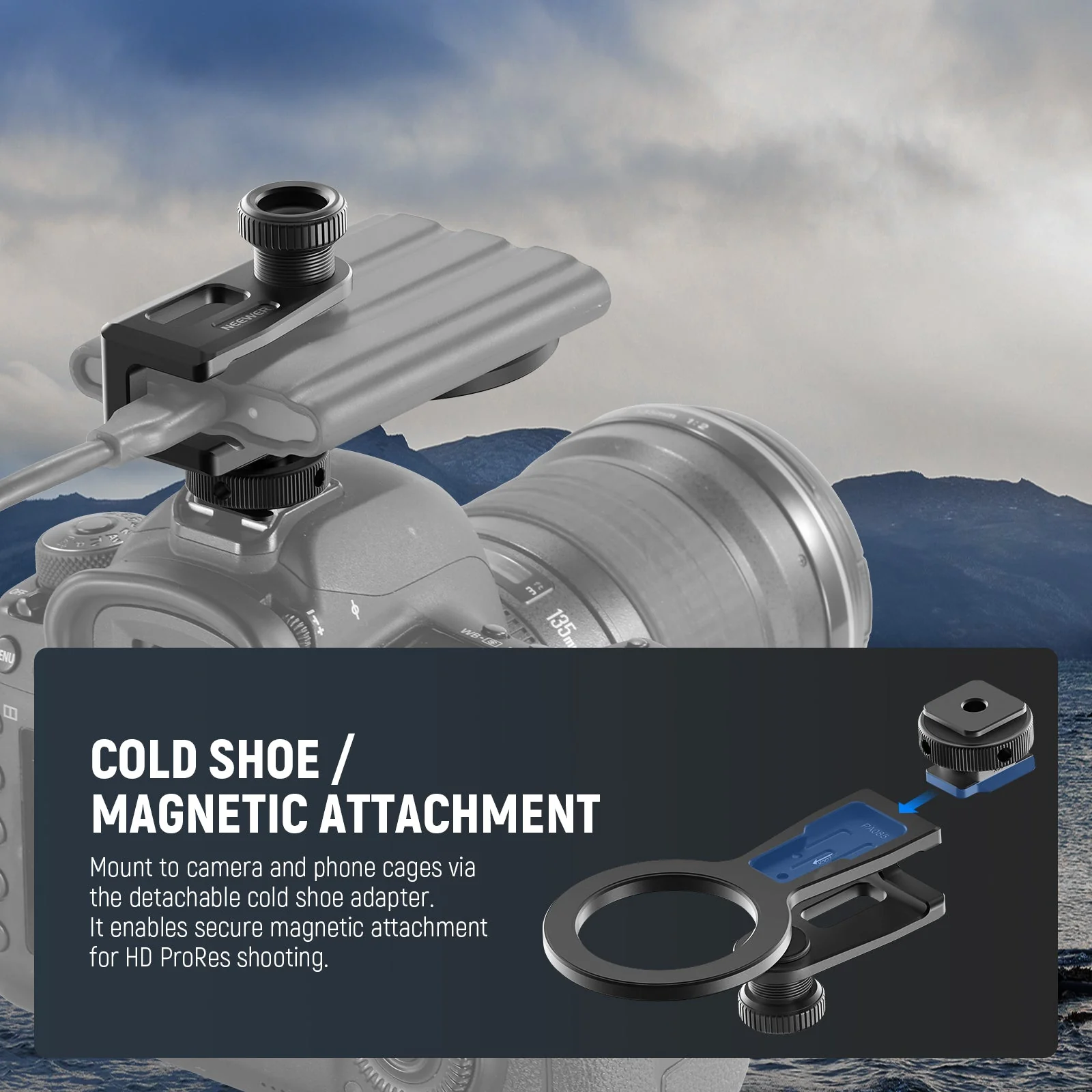 NEEWER PA085 SSD Halterung mit abnehmbarem Cold Shoe – Bild 4