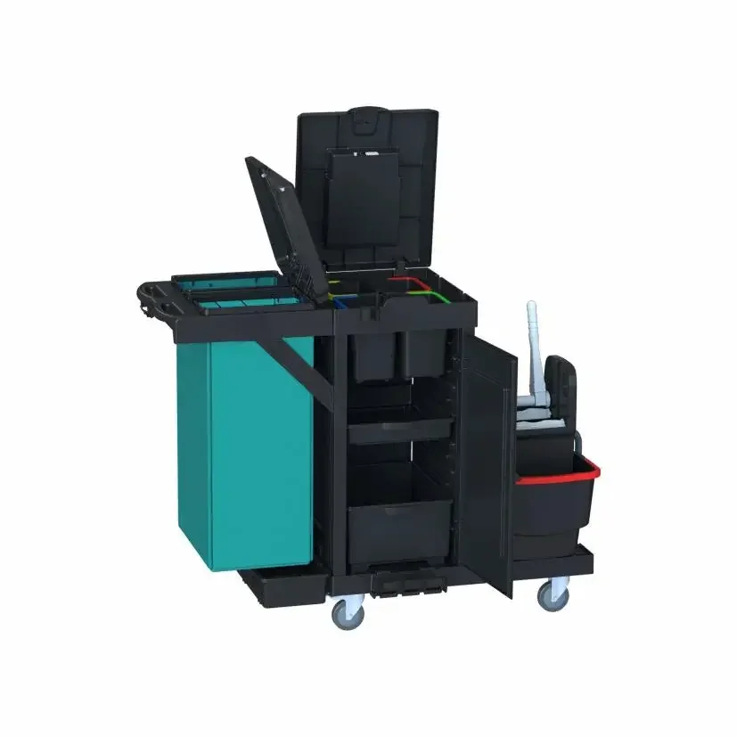 Reinigungswagen Ecoblack 550 | Arcora Servicewagen | 1410 x 680 x 1100mm