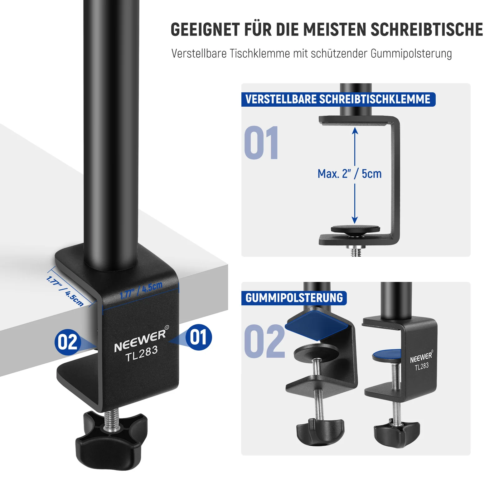 NEEWER TL283 ausziehbares Kamera Tischstativ / Lichtstativ – Bild 6