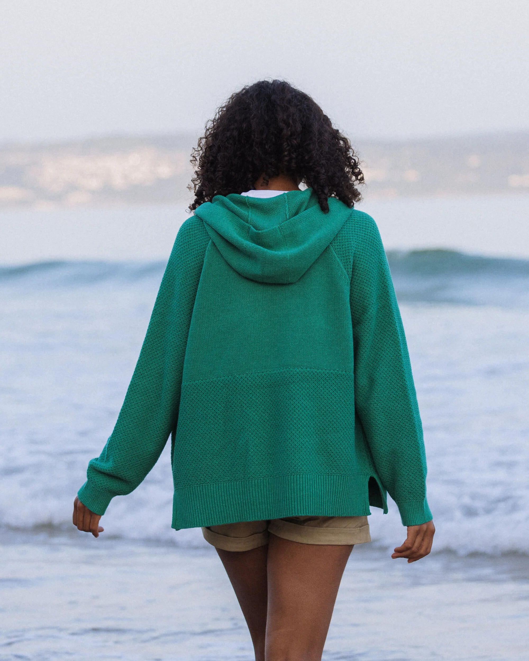 Cove Strickjacke mit Reißverschluss aus Bio-Baumwolle - Grünsee – Bild 4