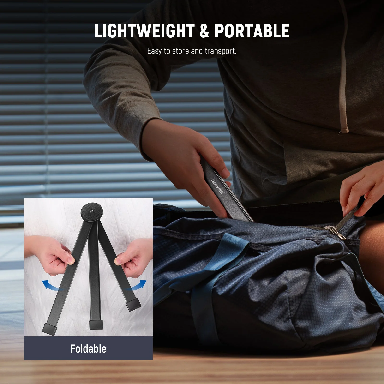 NEEWER CTN5 Metall Ministativsockel für TL120C TL60 CL124 Tube Light Wand Stick – Bild 7