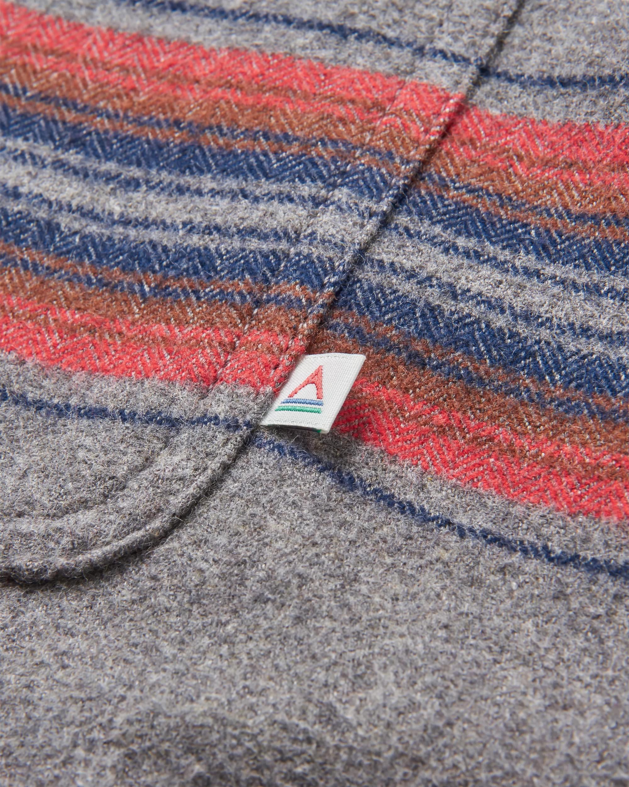 Freestyle Sherpa-gefüttertes Overshirt - Graumeliert Gestreift – Bild 8