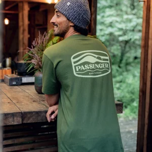 Rambler Baumwoll-T-Shirt - Tannengrün