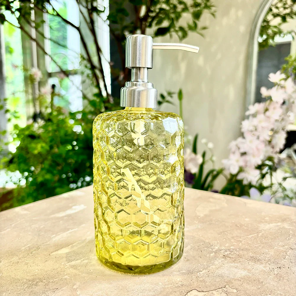 Transparenter Flüssigseifenspender – Verdickte Glasflasche mit Edelstahlpumpe, 500ml Badezimmer-Seifenspender – Bild 7