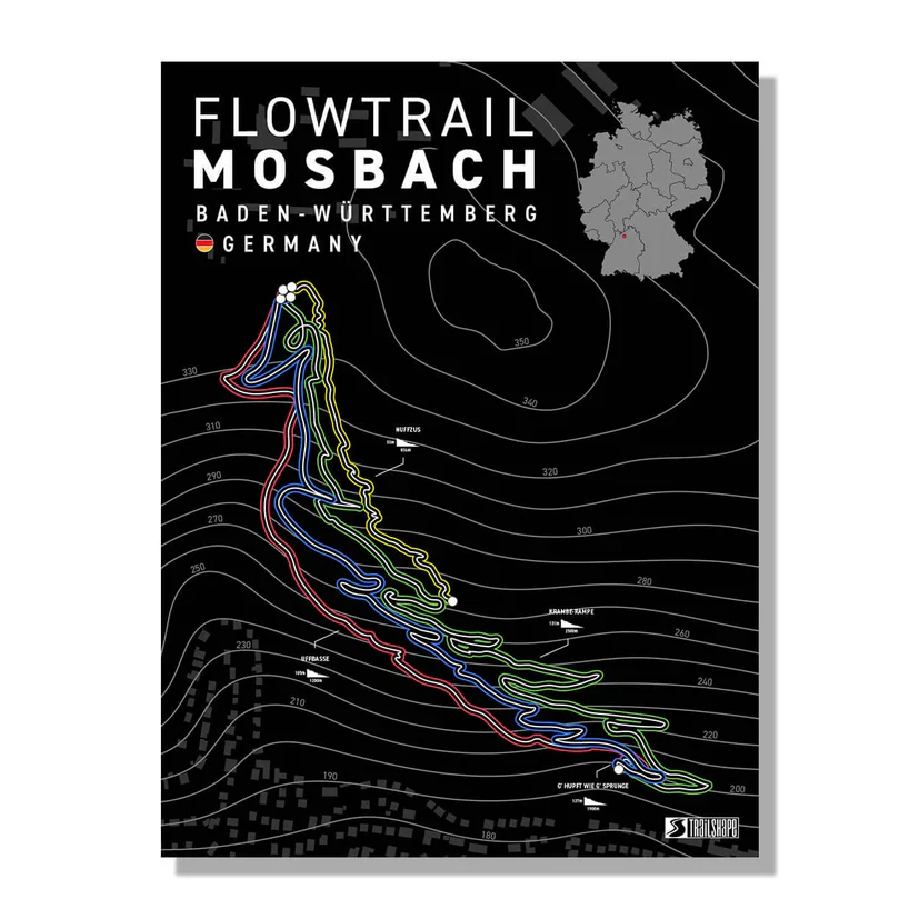 Flowtrail Mosbach Baden-Württemberg Germany 30x40cm – Bild 2