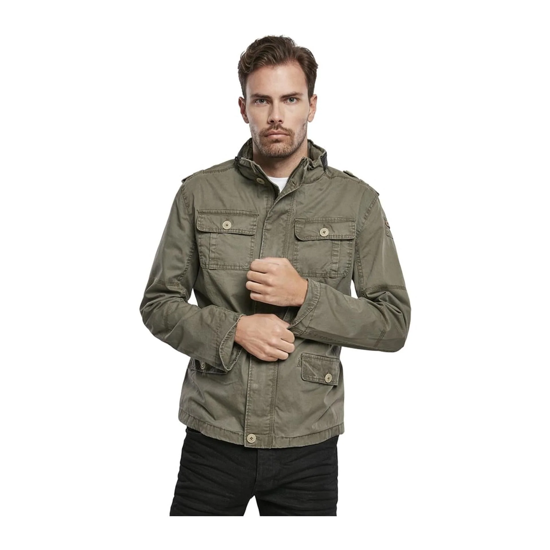 Brandit Britannia Jacket 3116 olive Herren Jacke Army Feldjacke – Bild 4