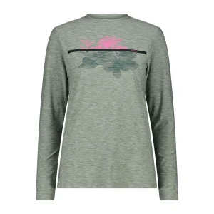 CMP Damen Shirt Woman T-Shirt longsleeve  33N2226  mineral mel. Stretch-Jersey