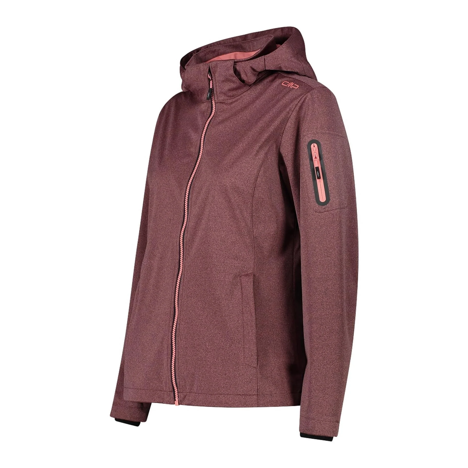 CMP Damen Softshelljacke Women Jacket Zip Hood 39A5016M darker orchidea meliert – Bild 3