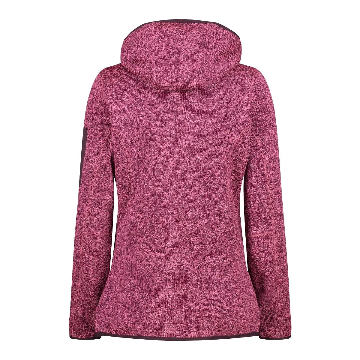 CMP Damen knitted melange Zip Hoodie Jacke 3H19826 pink fluo-plum – Bild 4