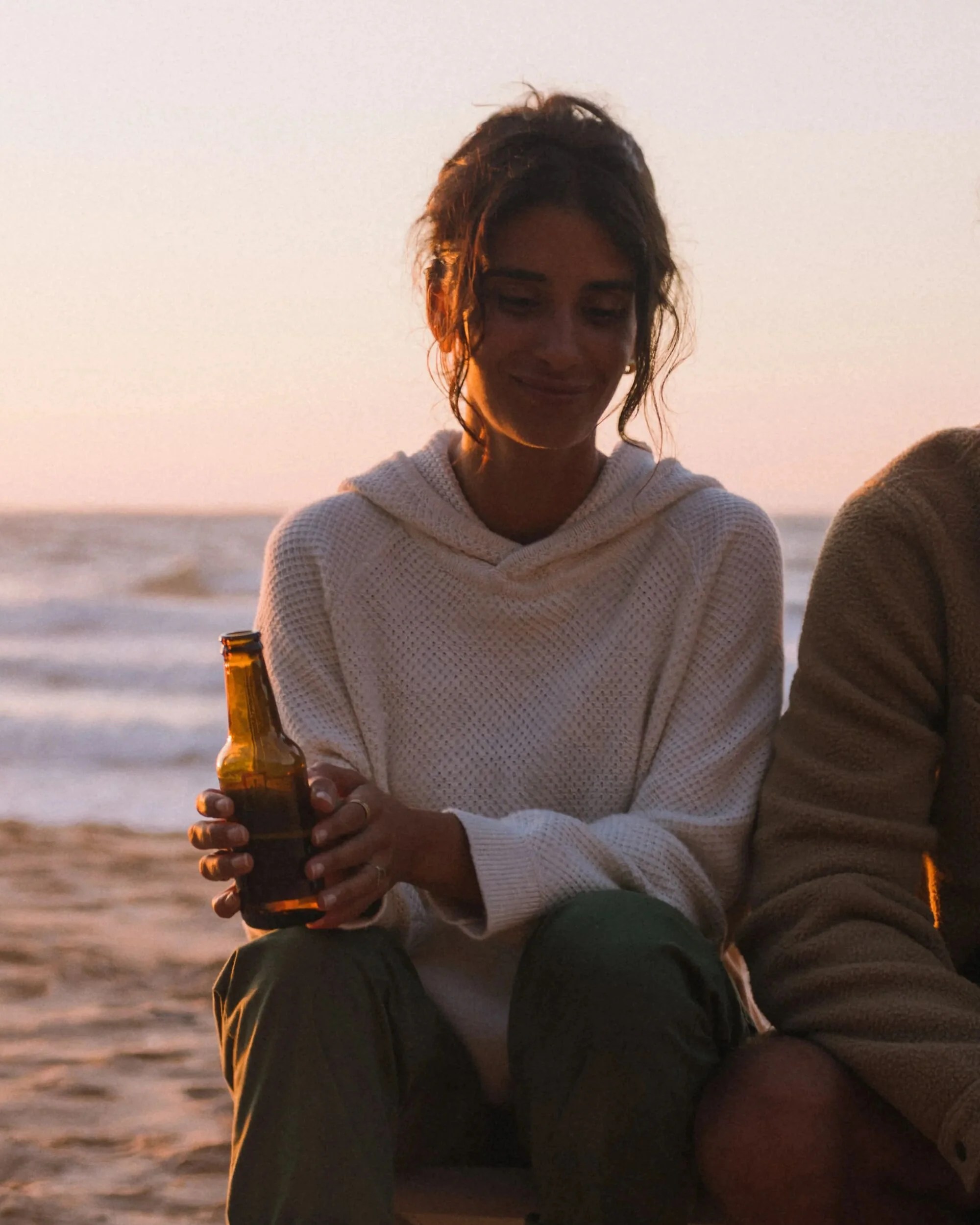 Cove 2.0 Bio-Baumwoll Strick-Hoodie - Cremeweiß – Bild 4