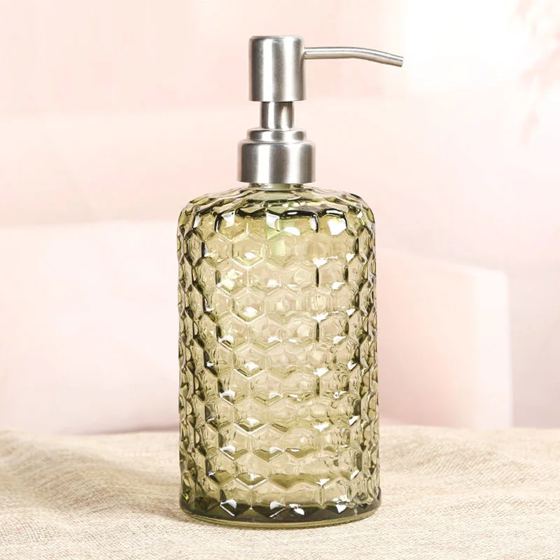 Transparenter Flüssigseifenspender – Verdickte Glasflasche mit Edelstahlpumpe, 500ml Badezimmer-Seifenspender – Bild 9