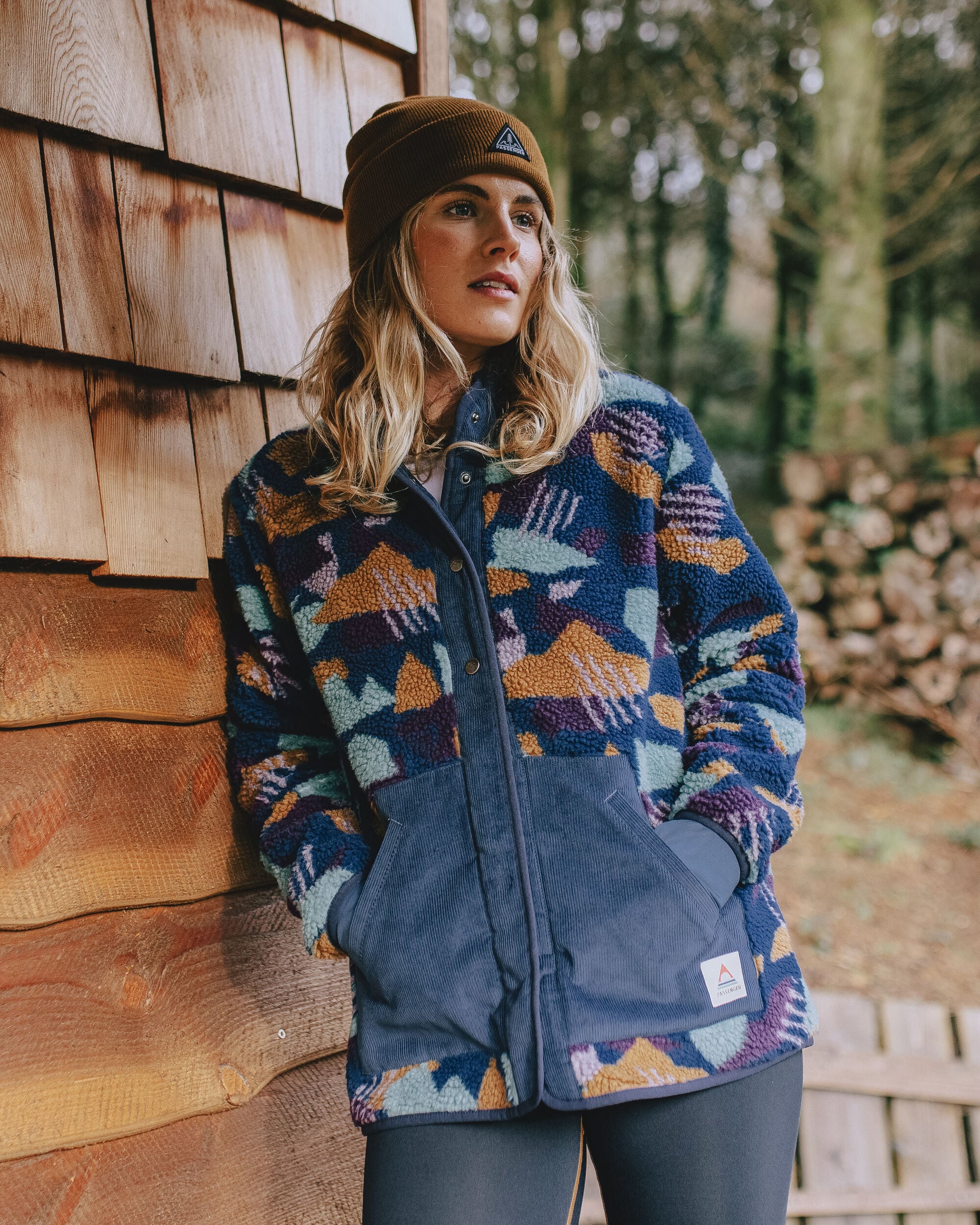 Clover Sherpa-Fleece - Tiefblaues Tarnmuster – Bild 5