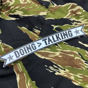 Doing / Talking - Moral Sticker