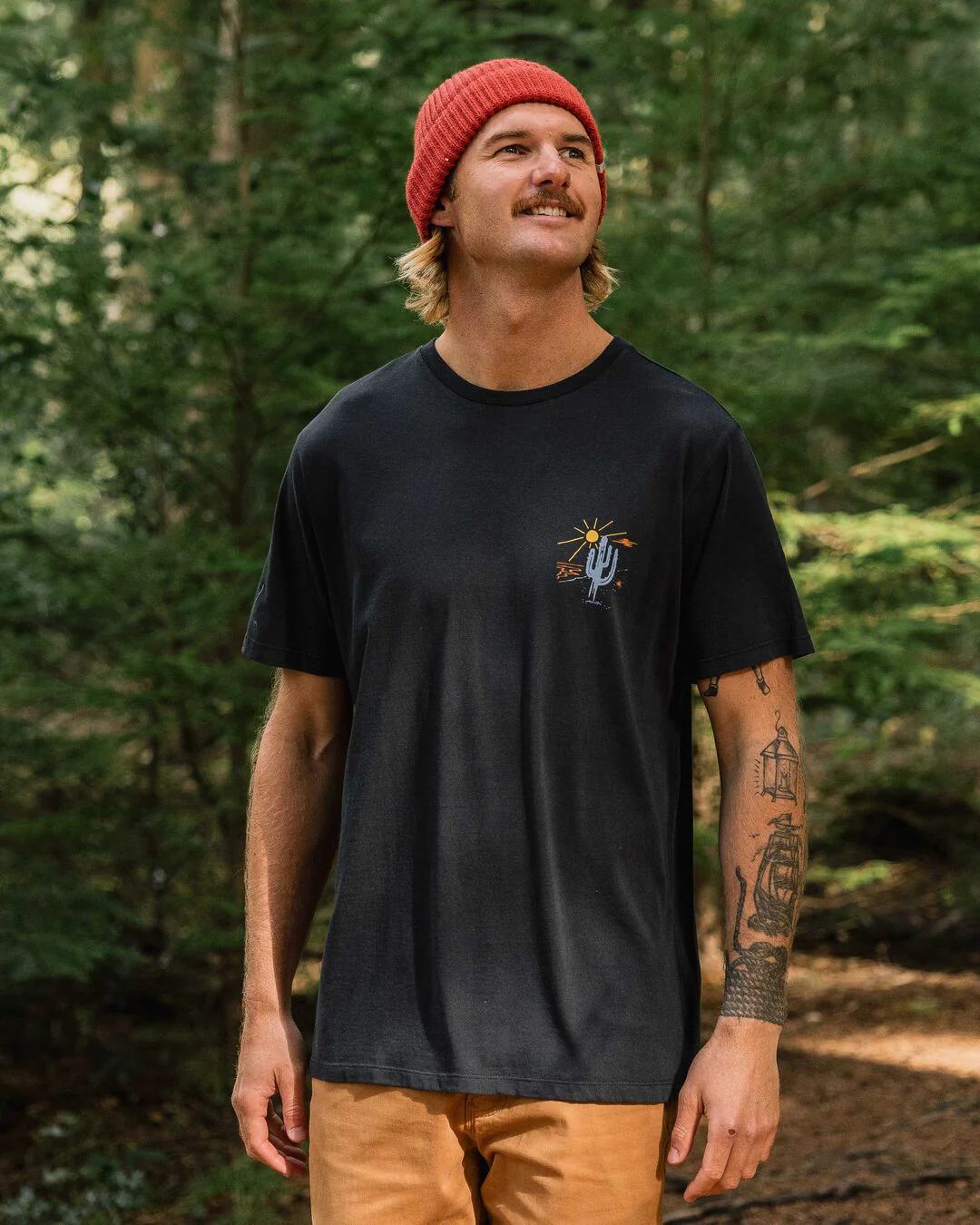 Tizana Baumwoll-T-Shirt - Schwarz – Bild 4