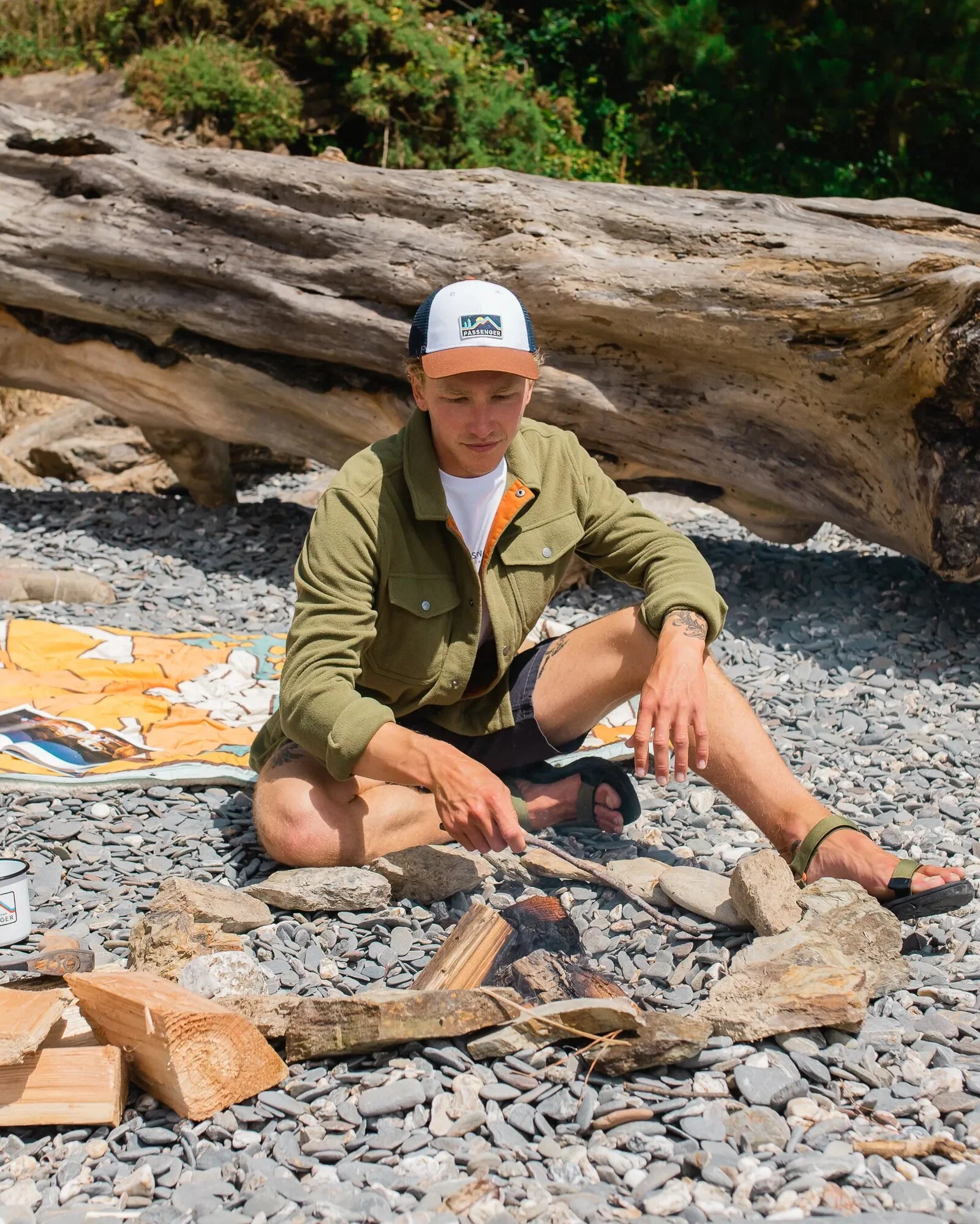 Maple Polar-Fleece-Hemd - Khaki – Bild 6