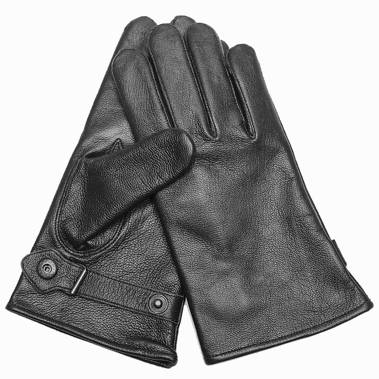 MIL-TEC® BW Lederfingerhandschuhe schwarz gef. Lederhandschuhe Handschuhe – Bild 2