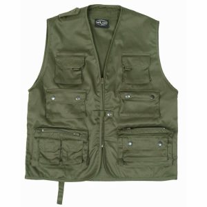 MIL-TEC® Outdoor Weste oliv Funktionsweste Jagdweste Anglerweste Wanderweste