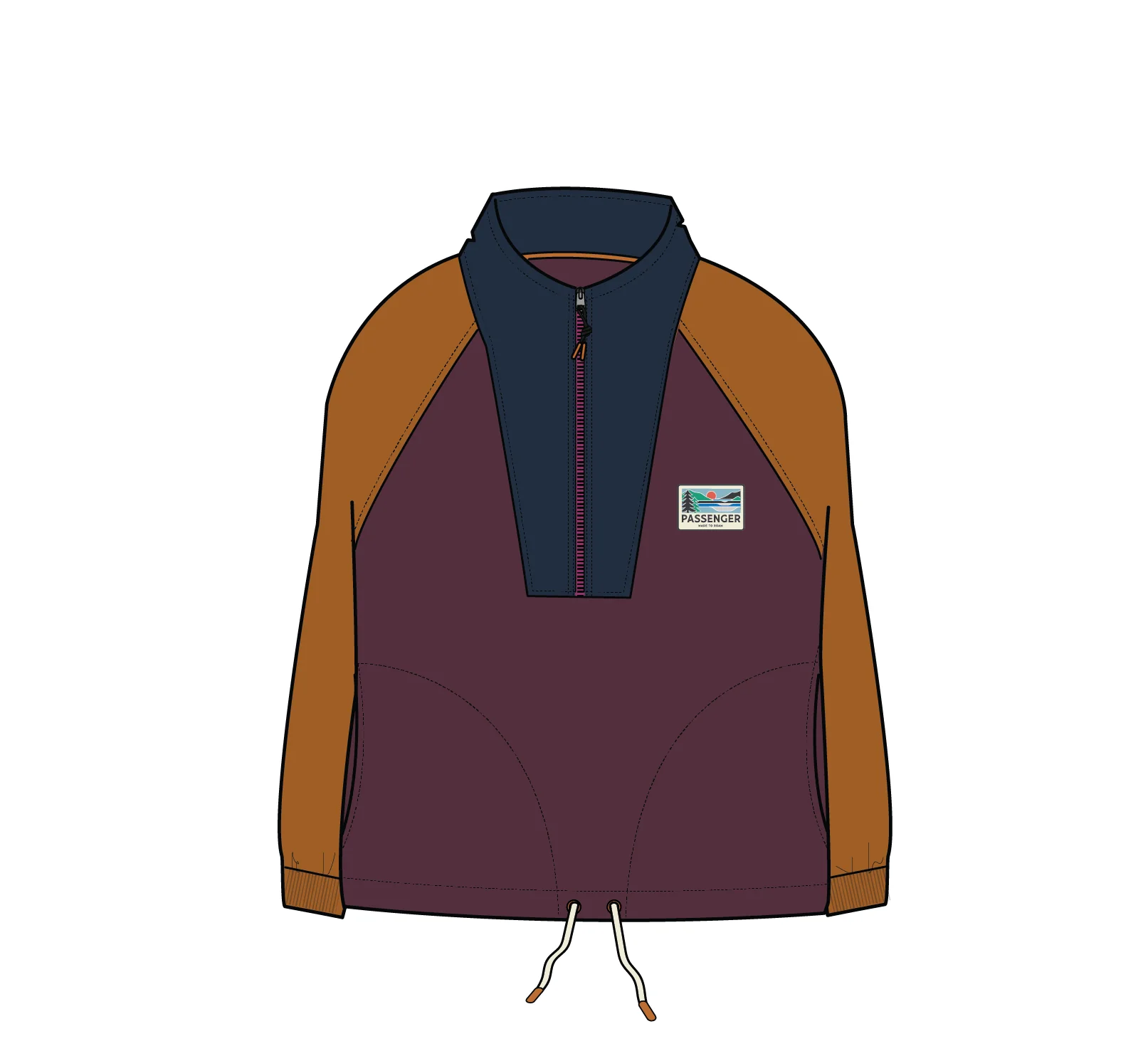 Jazz Damen Smock Sweatshirt - Feige – Bild 8