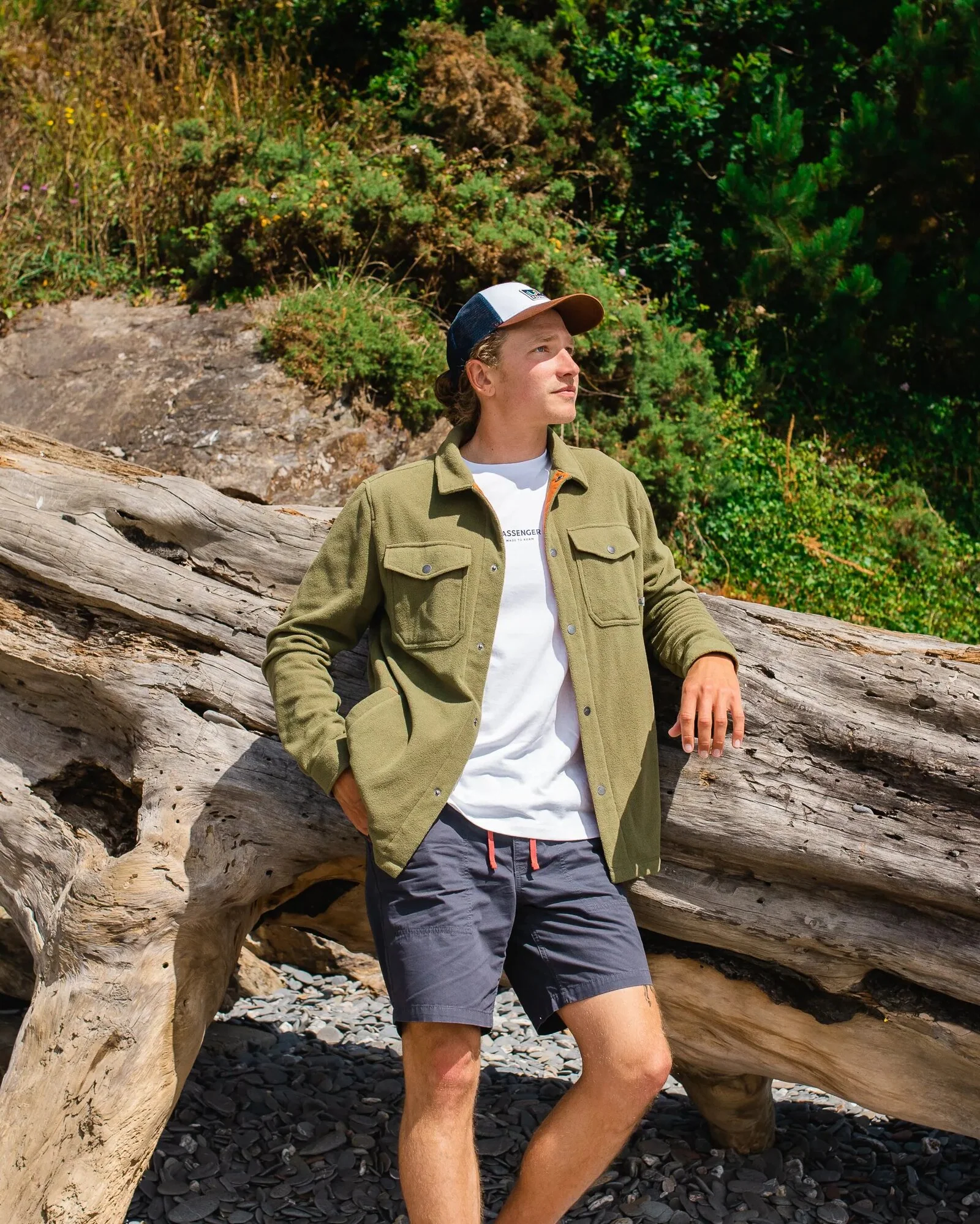 Maple Polar-Fleece-Hemd - Khaki – Bild 4