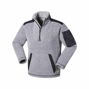 Pionier Workwear Wirkflor Troyer W0 82001 hellgrau Teddy Webpelz Pullover