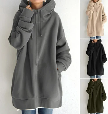 Damen-Hoodie mit Reißverschluss - Herbst/Winter – Bild 4