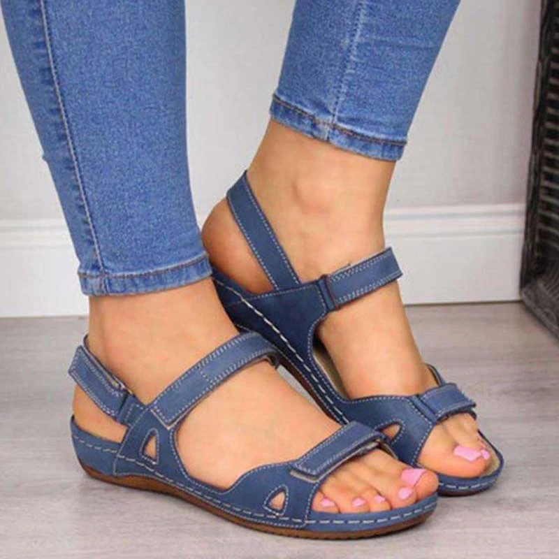 Orthopädische Damensandalen mit Klettverschluss – Bild 6
