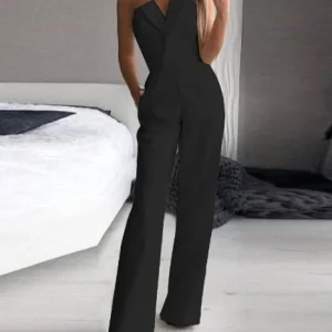 Roter ärmelloser Damen Jumpsuit