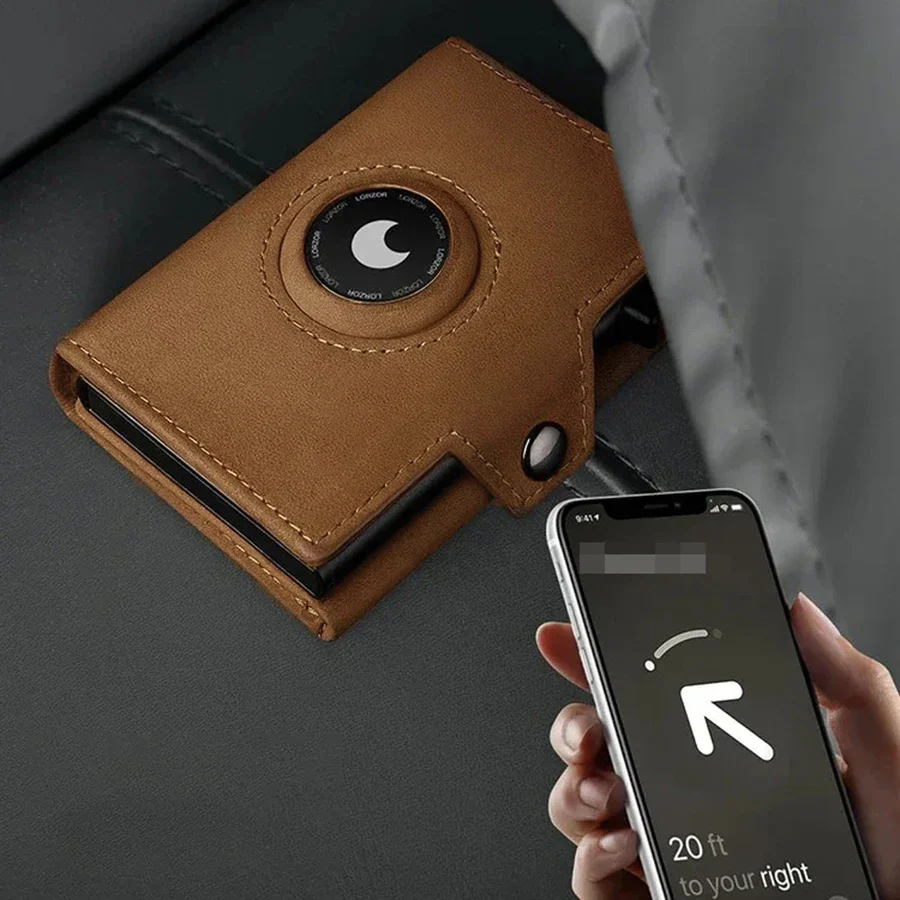 Herren RFID Geldbörse mit Münzfach – AirTag Wallet Schlank Minimalistisch mit Tracking Funktion – Bild 7