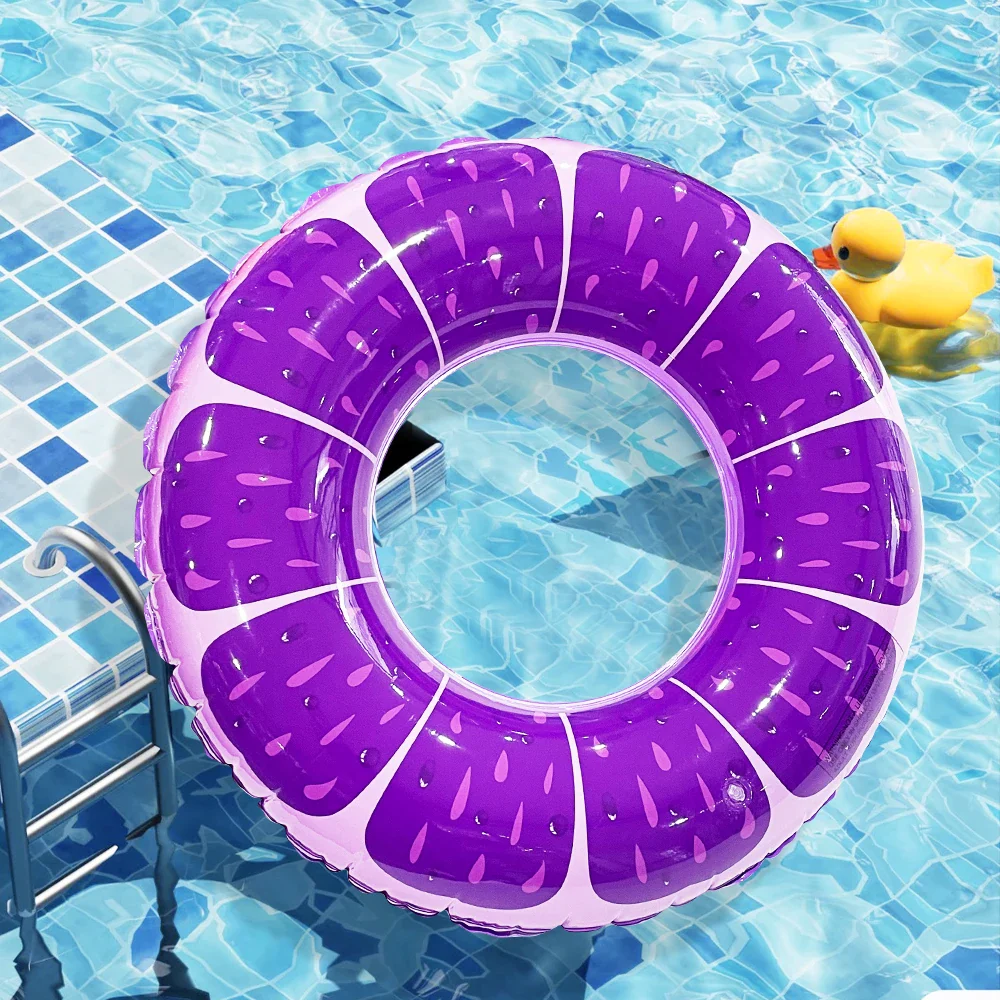 Aufblasbarer Schwimmring mit Fruchtmotiv – PVC Pool Schwimmreifen für Strand & Poolparty