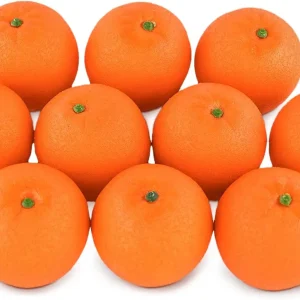 10 Stück Künstliche Orangen – Realistische Plastik Simulationsfrüchte für Zuhause, Küche & Party Dekoration