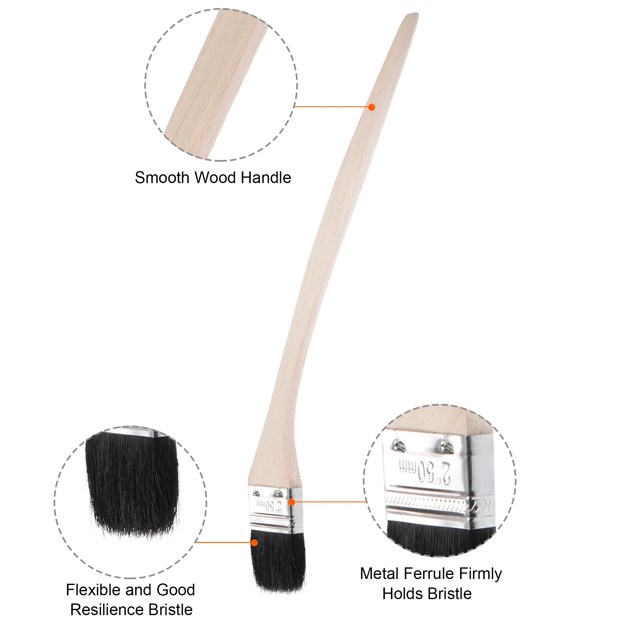 Abgewinkeltes Heizkörper Pinsel Set – Langstieliger Malerpinsel für Wandbehandlung – Bild 4