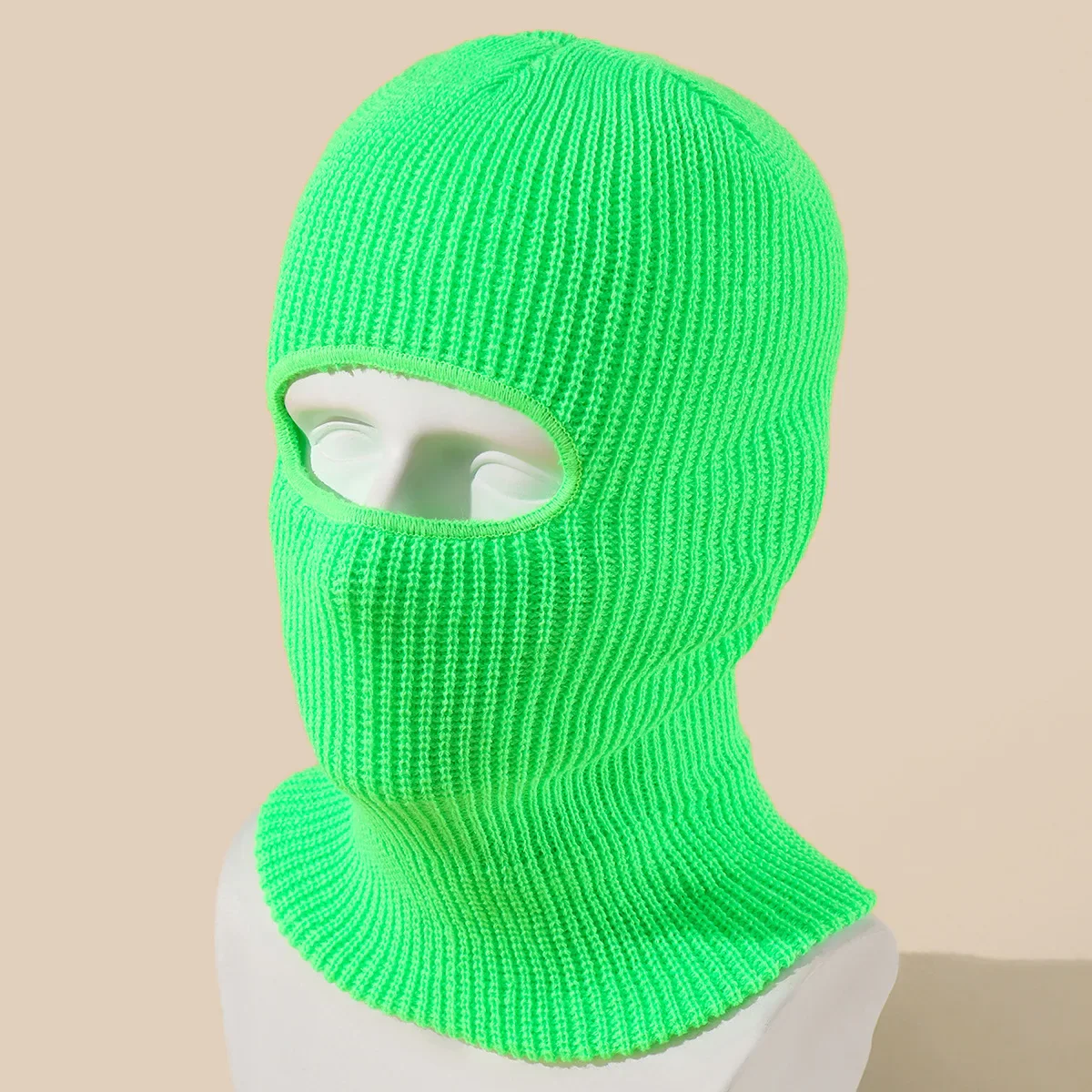 Unisex 1-Loch Skimaske Balaclava – Gestrickte Vollgesichts-Beanie Mütze | Winddichte Wintermütze für Damen & Herren beim Radfahren & Outdoor – Bild 9
