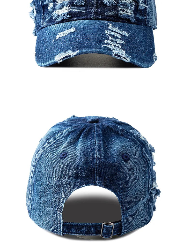 Baseballcap aus Gewaschenem Denim | Vintage Baseballcap für Damen & Herren | Atmungsaktive Verstellbare Baseballcap für Frühling & Sommer – Bild 5