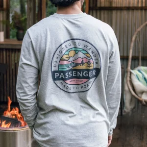 Odyssey Bio-Baumwoll-Langarmshirt - Mittelgrau Meliert