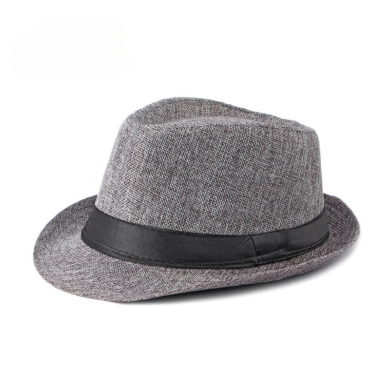 Jazz Fedora Hut – Strand Leinen Top Hat für Herren & Damen, Frühling & Sommer, Sonnenschutz Outdoor – Bild 2