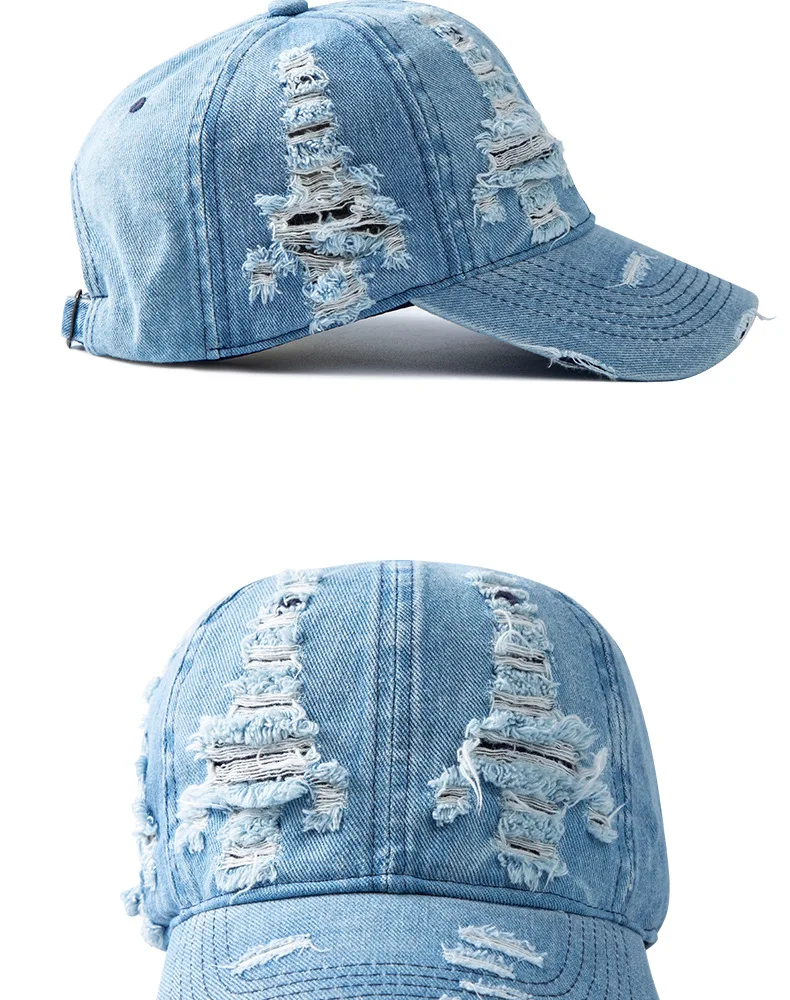 Baseballcap aus Gewaschenem Denim | Vintage Baseballcap für Damen & Herren | Atmungsaktive Verstellbare Baseballcap für Frühling & Sommer – Bild 7
