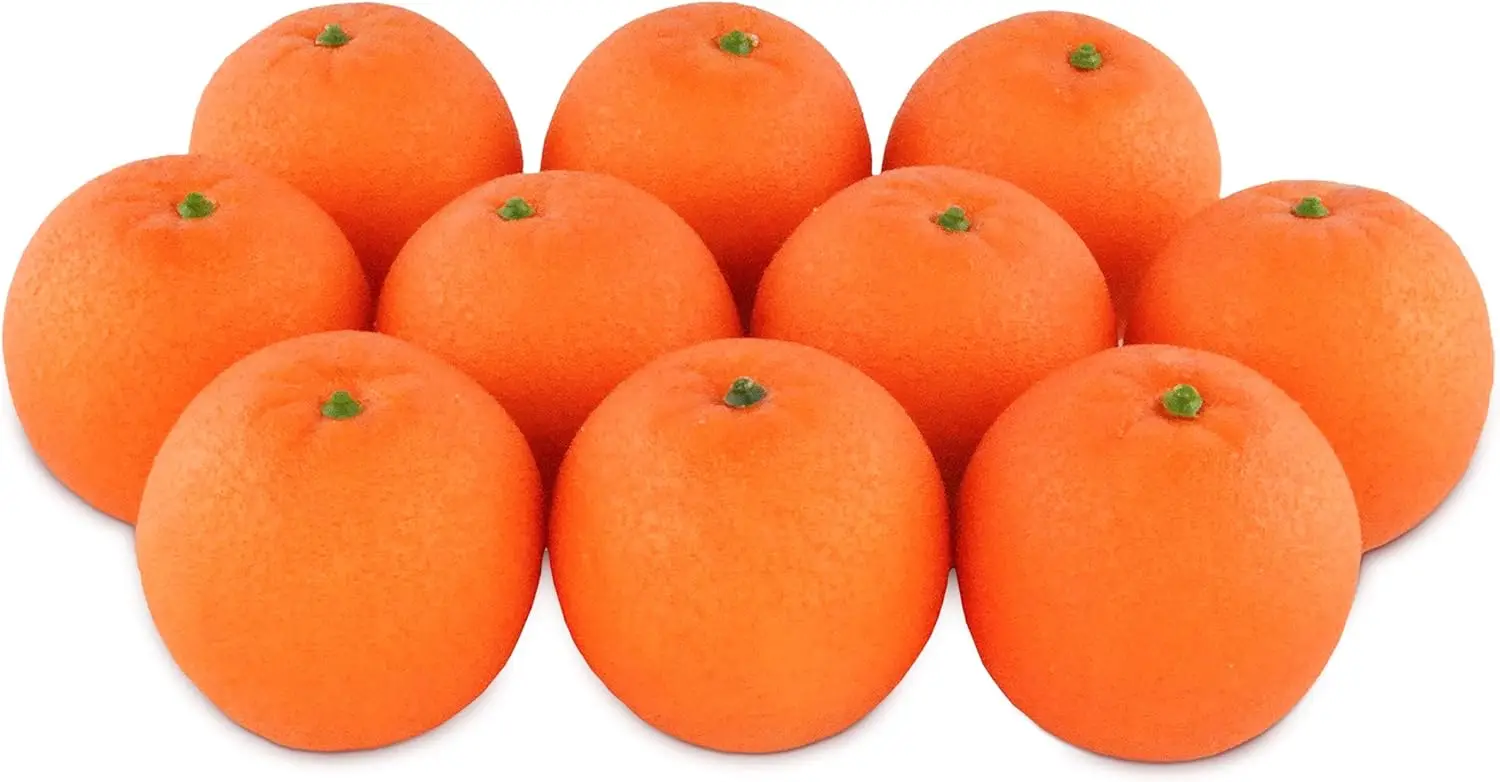 10 Stück Künstliche Orangen – Realistische Plastik Simulationsfrüchte für Zuhause, Küche & Party Dekoration – Bild 3