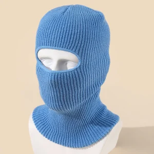 Unisex 1-Loch Skimaske Balaclava – Gestrickte Vollgesichts-Beanie Mütze | Winddichte Wintermütze für Damen & Herren beim Radfahren & Outdoor