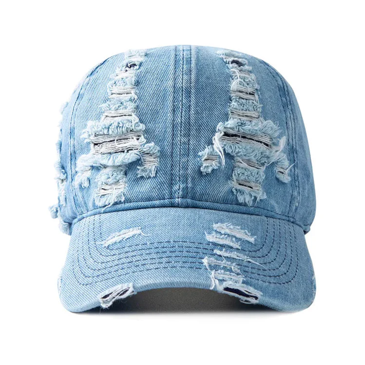 Baseballcap aus Gewaschenem Denim | Vintage Baseballcap für Damen & Herren | Atmungsaktive Verstellbare Baseballcap für Frühling & Sommer – Bild 2