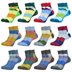 5 Paare Herren Frühling/Sommer Baumwolle Mehrfarbige Kurze Bootssocken | Hochwertige Modische Innovative Kurzsocken