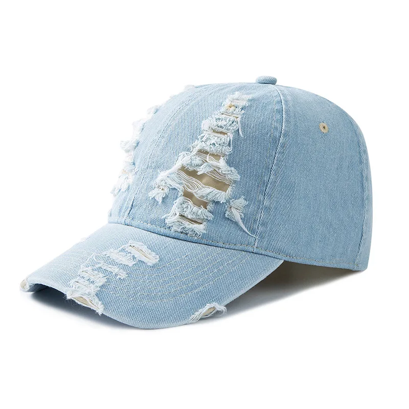 Baseballcap aus Gewaschenem Denim | Vintage Baseballcap für Damen & Herren | Atmungsaktive Verstellbare Baseballcap für Frühling & Sommer – Bild 3