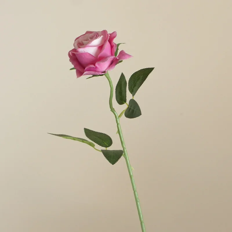 8CM Künstliche Rosen – Plastik Juana Blumenstrauß für Valentinstag, Hochzeit, Wohnzimmer & Esstisch Dekoration – Bild 6