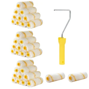 33-Teiliges Set Mikrofaser Farbroller Set mit Rahmen – Leichtes Haus Malerkit