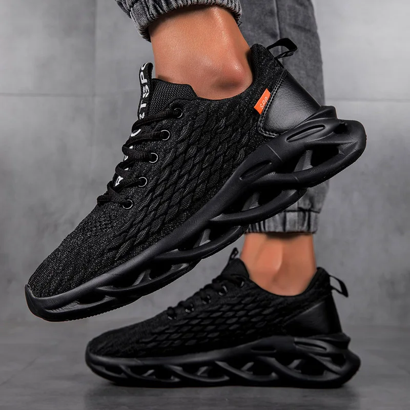 Sommer Herren Sneaker – Hochwertige Einfarbige Sportschuhe & Tennisschuhe | Atmungsaktive Schnürschuhe fürs Laufen, Training & Outdoor – Bild 7