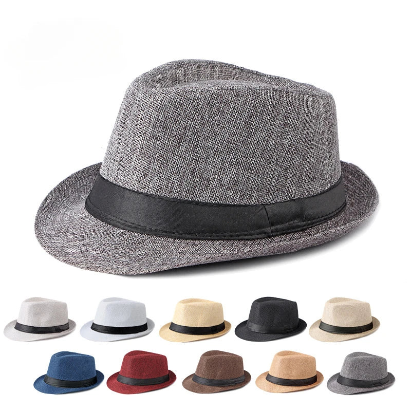 Jazz Fedora Hut – Strand Leinen Top Hat für Herren & Damen, Frühling & Sommer, Sonnenschutz Outdoor – Bild 3