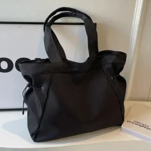 Casual Fashion Tote Bag mit Großer Kapazität – Damen Schultertasche für Reisen & Alltag | Ästhetische Handtasche mit Kordelzug