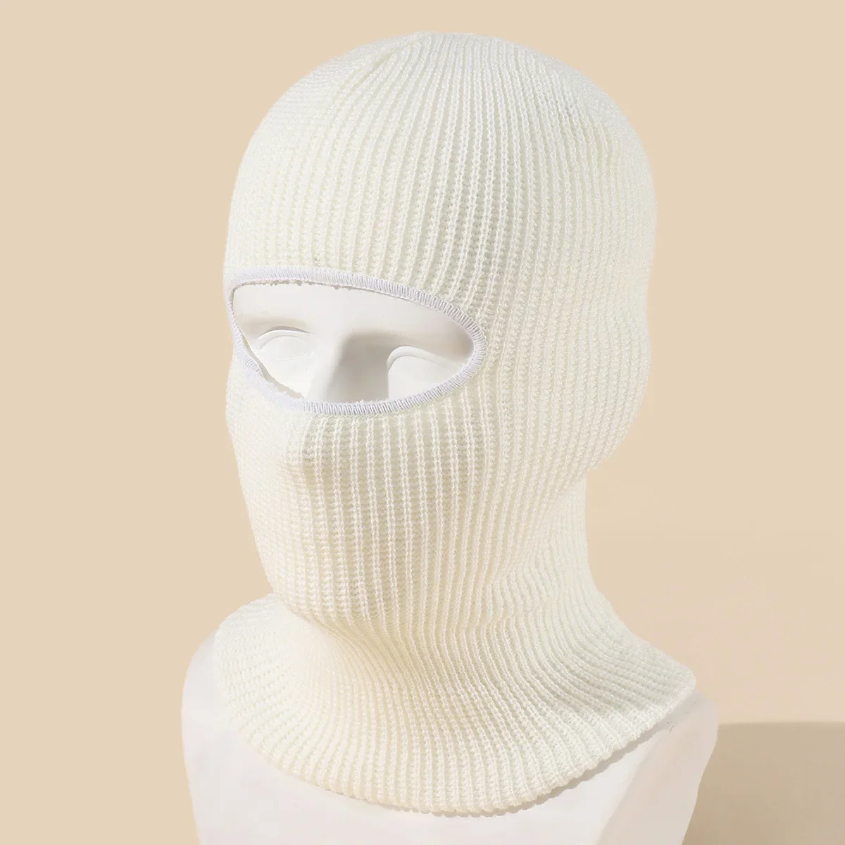 Unisex 1-Loch Skimaske Balaclava – Gestrickte Vollgesichts-Beanie Mütze | Winddichte Wintermütze für Damen & Herren beim Radfahren & Outdoor – Bild 6
