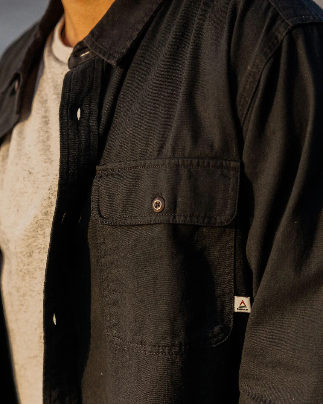 Vision Bio-Baumwollhemd - Schwarz – Bild 5